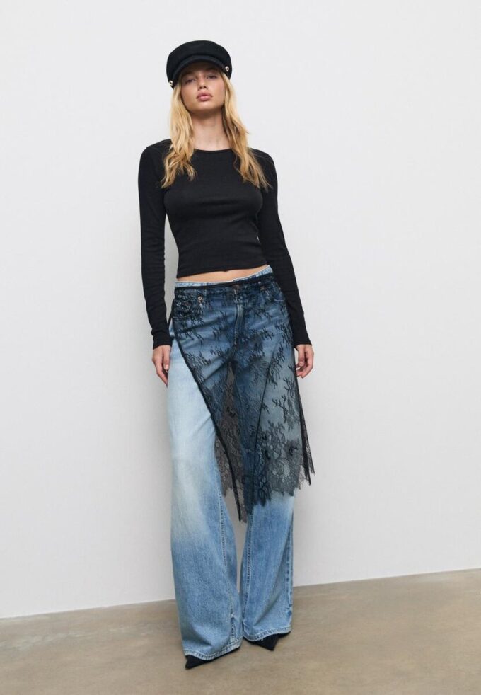 Základní bavlněné tričko s dlouhým rukávem