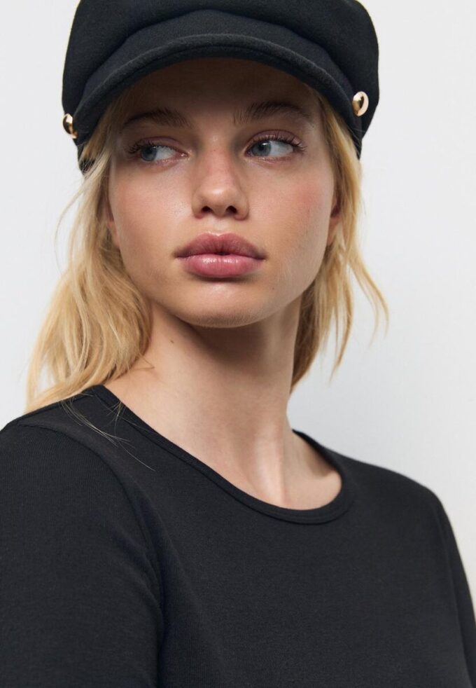 Základní bavlněné tričko s dlouhým rukávem