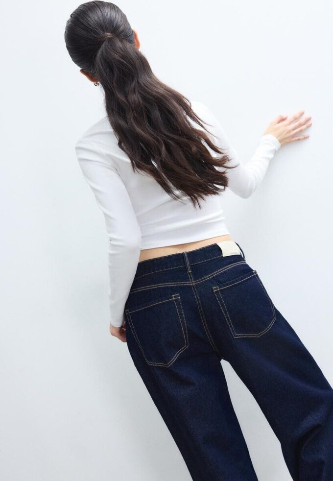 Základní bavlněné tričko s dlouhým rukávem