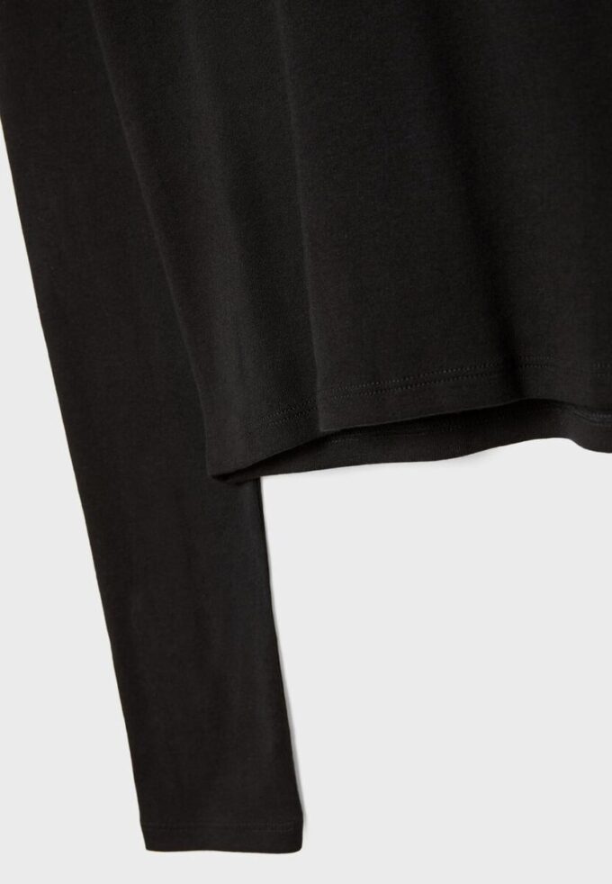 Základní bavlněné tričko s dlouhým rukávem