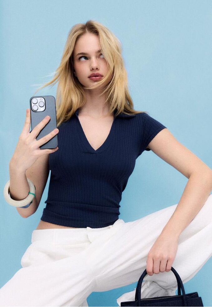 Základní bezešvé polo tričko