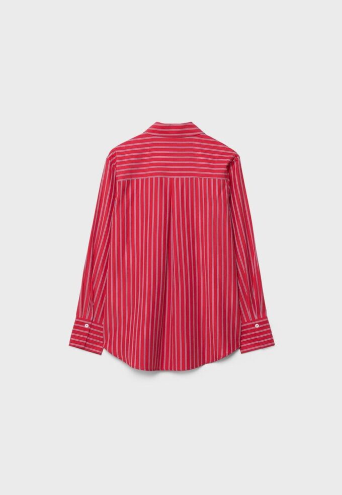 Základní pruhovaná popelínová košile s kapsou