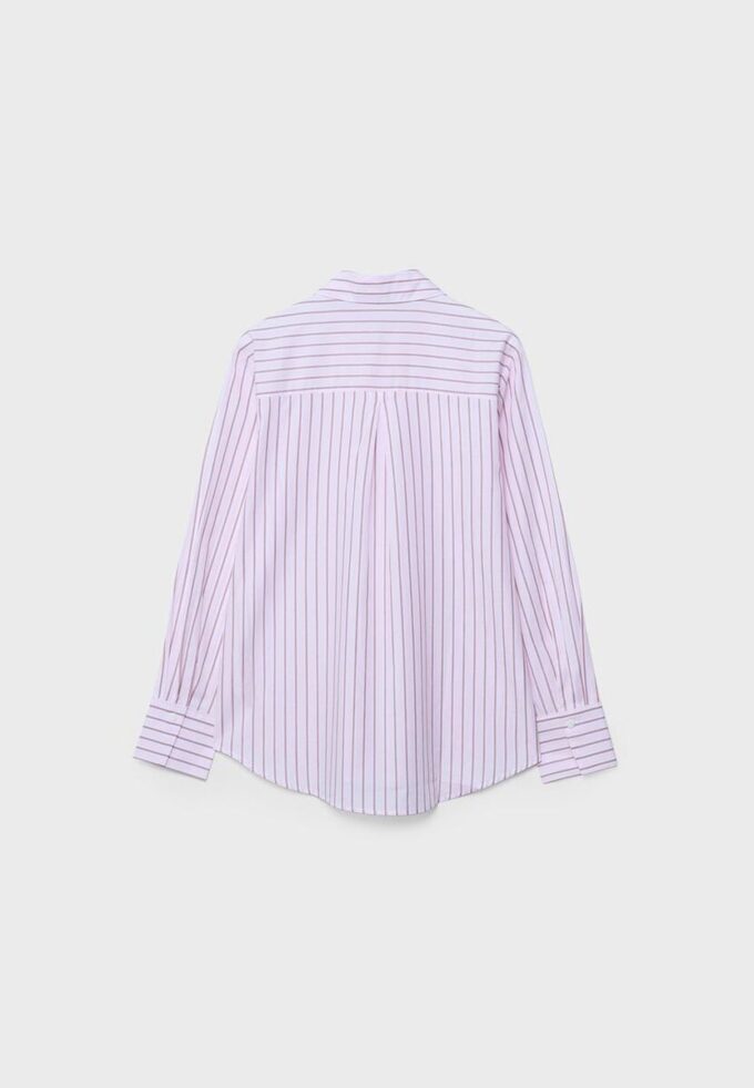 Základní pruhovaná popelínová košile s kapsou