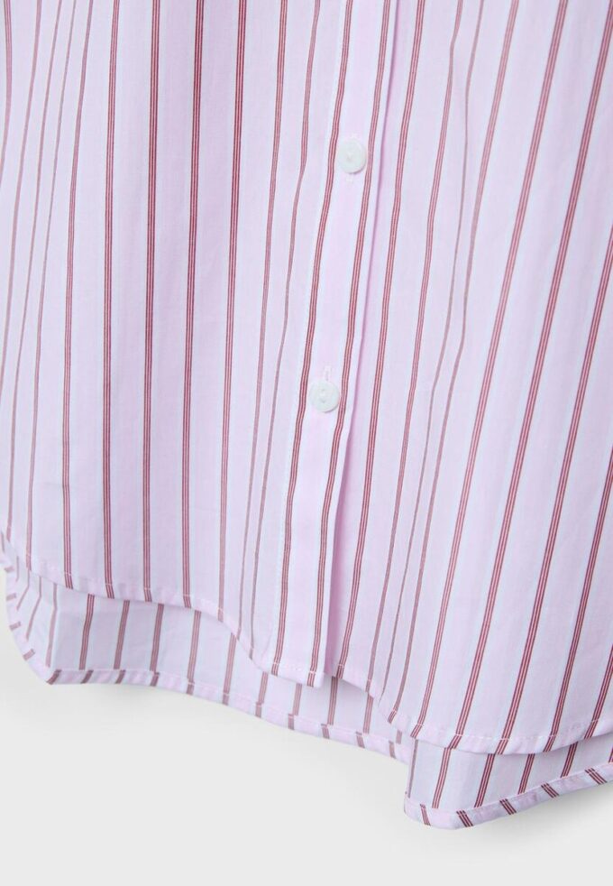 Základní pruhovaná popelínová košile s kapsou