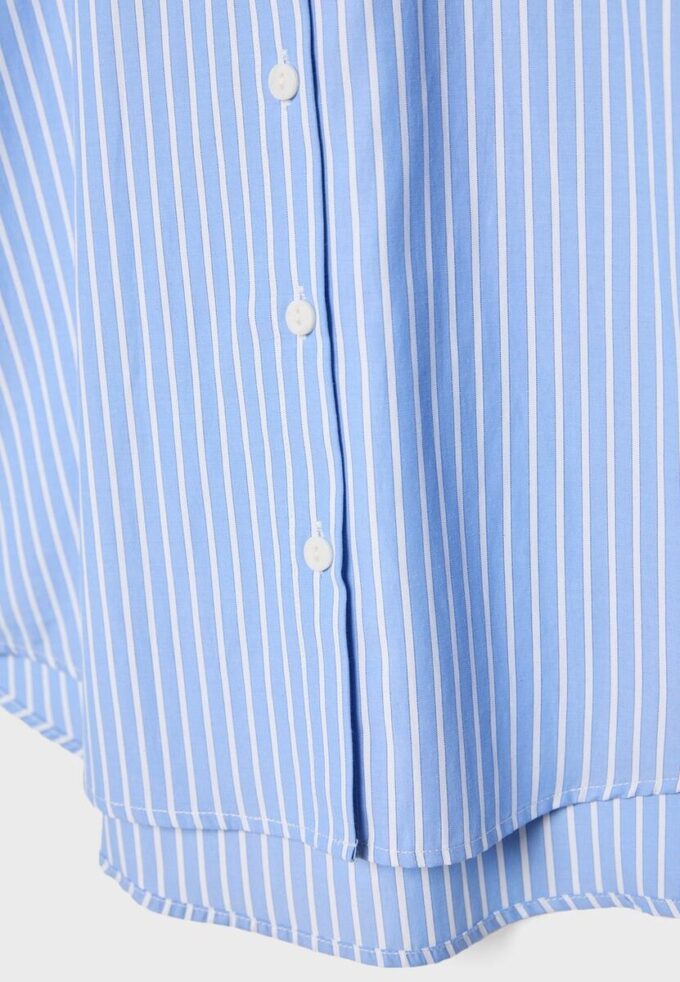 Základní pruhovaná popelínová košile s kapsou