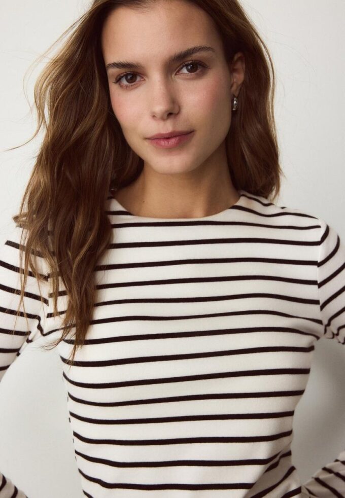 Základní pruhované tričko s dlouhým rukávem