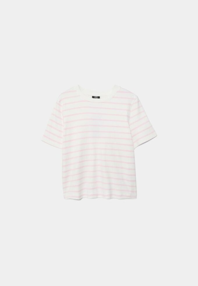 Základní silné pruhované tričko s pravidelným střihem Základní silné pruhované tričko s pravidelným střihem